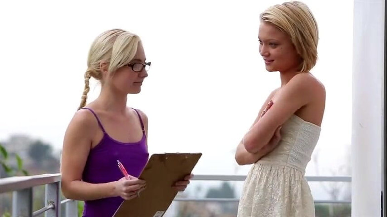 Lesbian Stories: Blonde teen is licking her gf's damp cunt