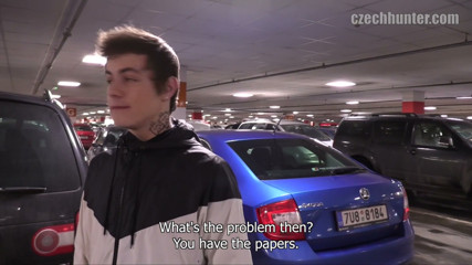 Twink pop studio: Twink Pop - Muscular Czech Hunter Coaxes Slim Twink Into Car...