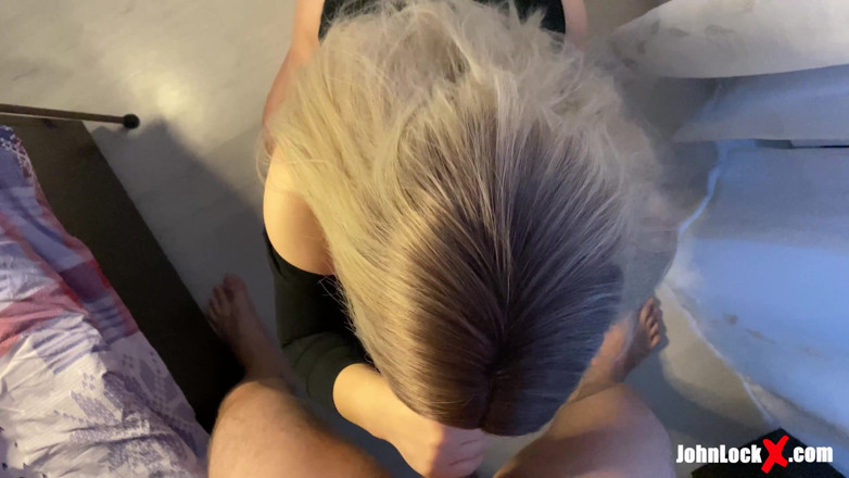 Kiara Hills: Blonde sucks dick and doggystyle, gets cum on ass