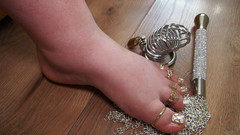 Anastasia Gree: Gold Jewelry Foot Worship (size 40)