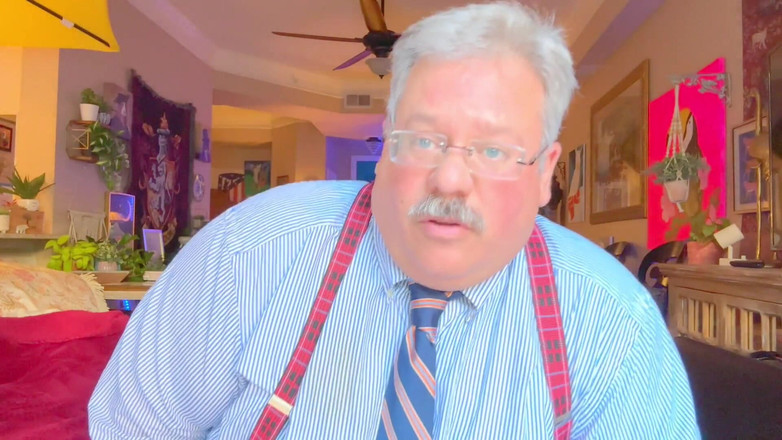 Hand-Free-Daddy-Chub: Profesor sika po całym sukience skarpetki i ogromny spust strzał