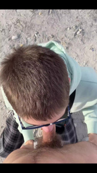 Teenager Sucks Me off Against the Backdrop of Mountains in Nature