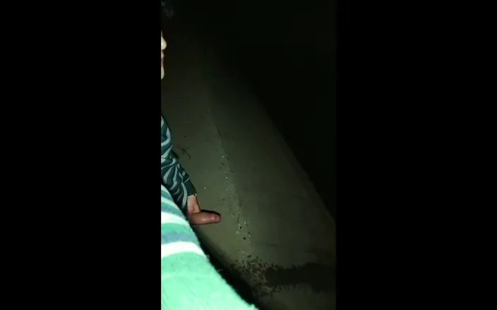 Idmir Sugary: Twink Pisses with Erection Under the Bridge - Uncut Cock