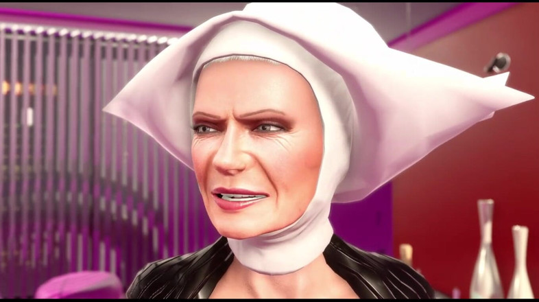 Denis animation: Horny Granny Nun and Strong Ebony Man