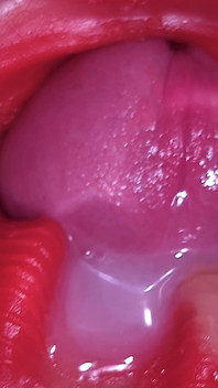 Super sperma i vagina. Utmärkt intern kamera