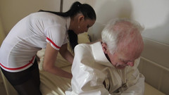 Femdom Austria: Patient Must Drink Piss from The Crushing Bowl