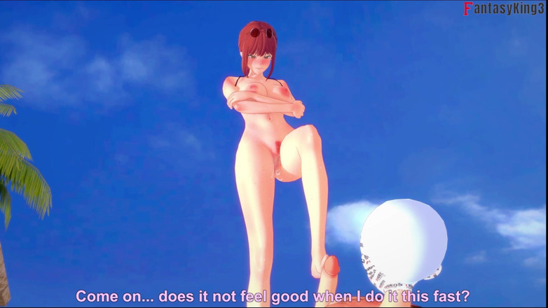 Fantasy king: Makima Hot Ahegao Sex on the Beach - Chainsaw Man
