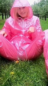 Lucy's Transparent Rainwear & Outdoor Public Pussy Tease