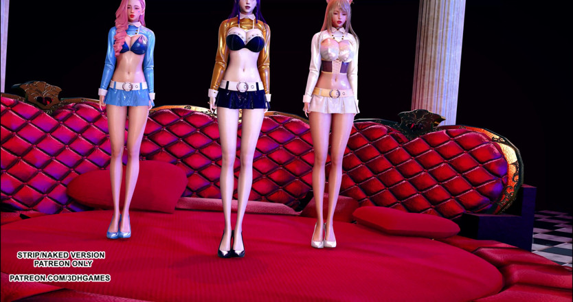 3D-Hentai Games: Sunmi - tarian panas erotik Lalay Ahri Seraphine Kaisa