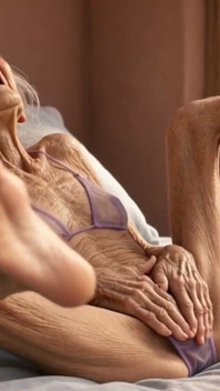 90 Year Old Mature Woman Has Multiple Orgasms in Bed with a Soaking Wet Pussy