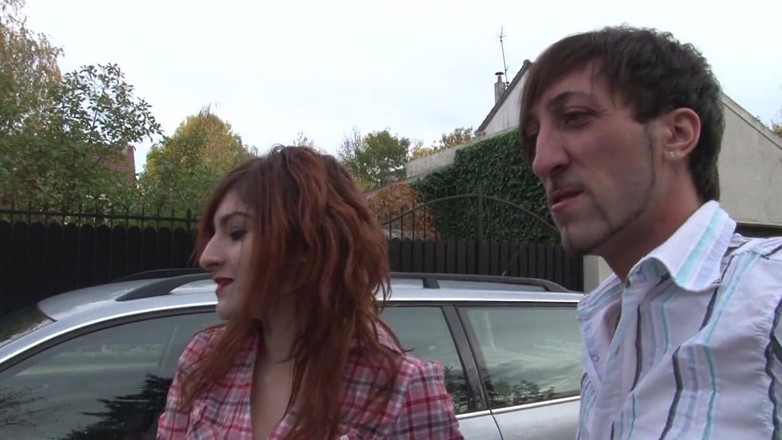 Nude in France: Hot red head loves taking it up the ass