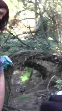 Lesbians Cici Rhodes and Eden Coxxx go wild in the forest