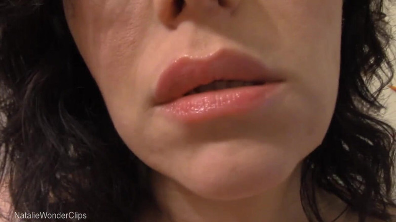 Natalie Wonder: Glossy lips so wet &amp; juicy - dirty talking lips tease