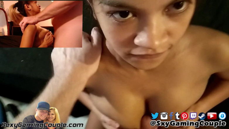 SexyGamingCouple: Asiatica incinta in allattamento mungitura punto di vista tette cazzo