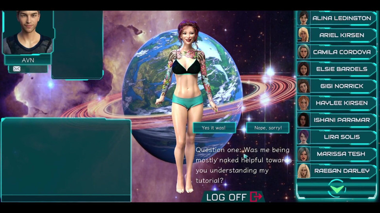 AVN Teller: Terdampar di luar angkasa - mengobrol dengan gadis-gadis