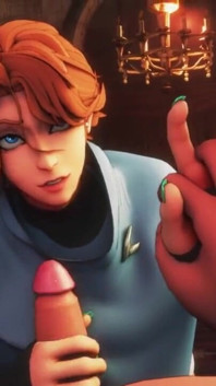 Sypha Belnades Gives You a Handjob While Holding Your Hand