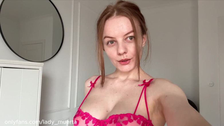 LadyInBad: Sensual Striptease of Redhead Beauty Excite You with Her Natural...