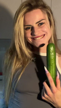 Solo Girl Fucks Pussy & Ass with Cucumber and Carrot + Pissing