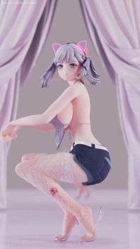 [mmd] 鸣潮 今汐aoa - Heart齐b超短裤肚兜脱衣舞