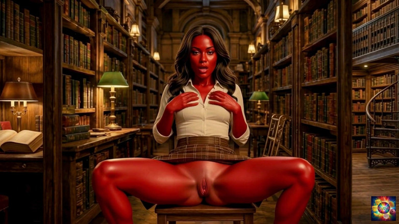 Caitlynvx: Dragoste secretă în bibliotecă - Ai Hentai Asmr