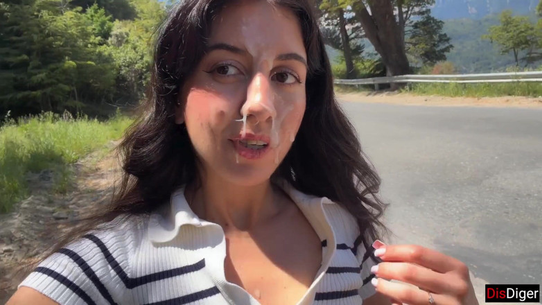 Dis Diger: Camminare in pubblico con sperma in faccia e sesso rischioso...