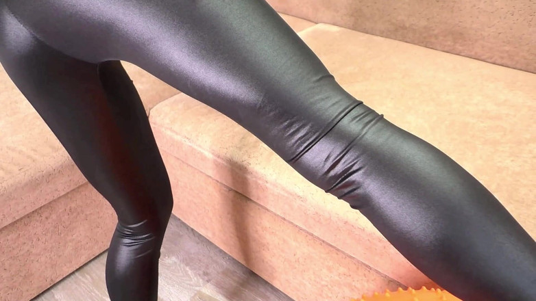 Laloka4you: Neighbor in Leather Leggings Fucks and Sucks