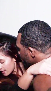 Asian MILF in Fishnets Takes on Rome Majors Big Black Cock