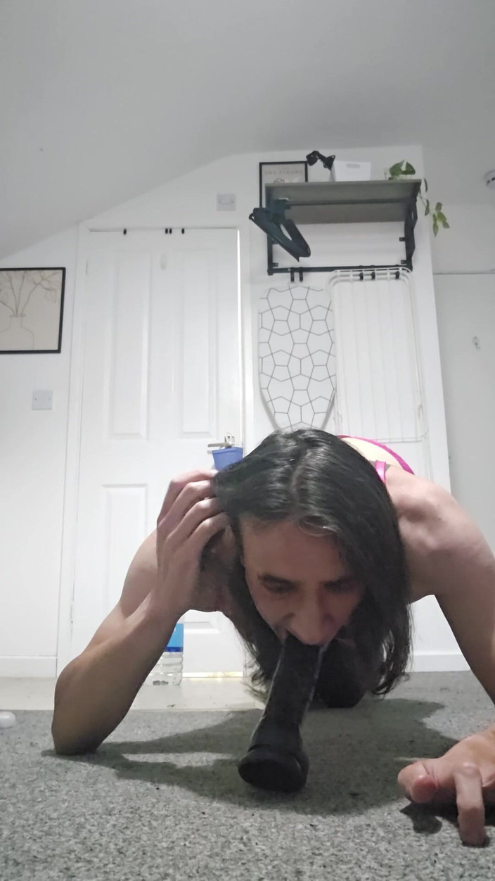 sissychristel: Huge Sissy Enema, Plugged and Hogged