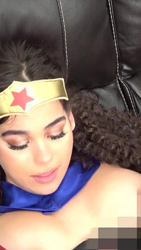 Cutie Dressed as Super Hero Anal Creampie Time!