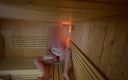 Lucas Nathan King: Enorme sborrata alleviare in sauna | Quasi beccato a masturbarsi