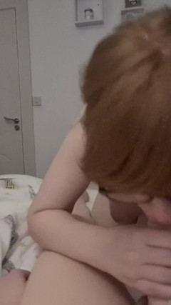 Sucking a Huge Dick Trans Girl and Swallowing Her Massive Cum Load