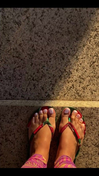 Fresh White Pedicure Available for Customs and Video Chat
