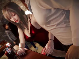 사운드 3D 헨타이 포르노 Sfm의 초기 애니메이션으로 바에서 마지막 판타지 소녀 친구와 남친 큰 자지