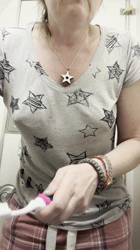 After a Massive Piss on a Plane Which Goes All Over My Butt N Thigh, I Get My Boobs N Bush Out to Freshen up N Clean My Teeth