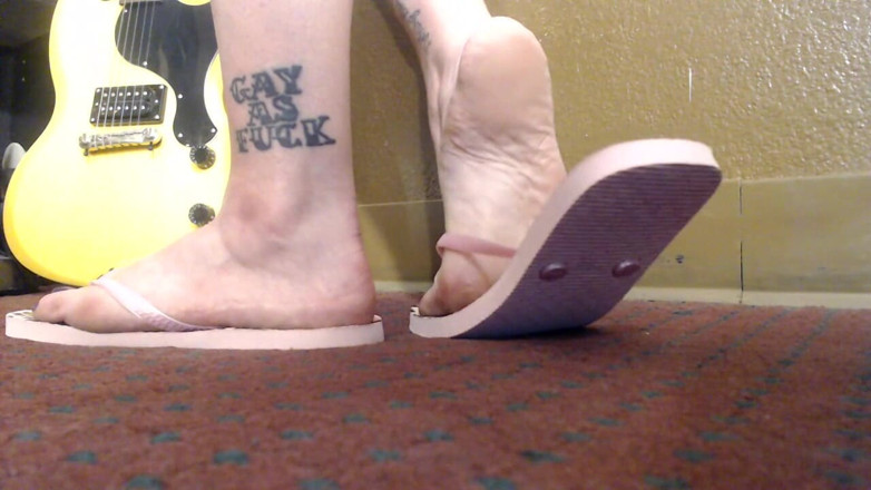 Abby Anna: Primer plano flipflop zapato jugar