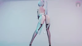 穿着性感紧身衣跳舞的可爱女孩