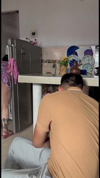 My Real Stepmom in the Mature Kitchen Masturbates I Penetrate Her Delicious