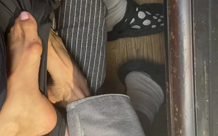 Naelor: Tiny Feet with Long Toes Massage and Almost a Footjob