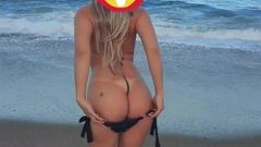 Showing off on the Beach