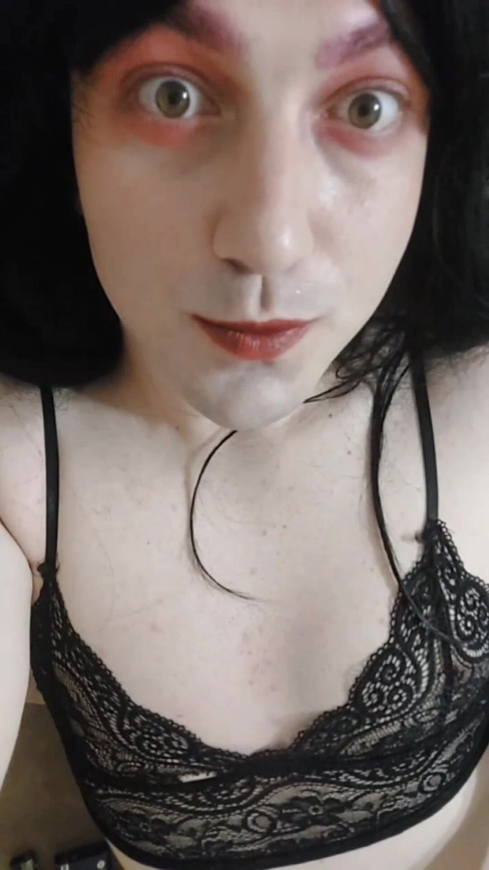 Kitty_Cross: White Gothic Feminine Young Sissy Crossdresser