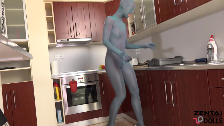 ZentaiDolls: Alexa Chrystal private video after work in zentai
