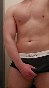 Massive German Stepdaddy Jerks Fat Cock in Public Toilet After Training - Phantomgentx