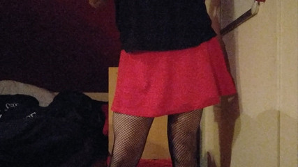 Joslin: Sissy joslin khiêu vũ với phích cắm mông đuôi