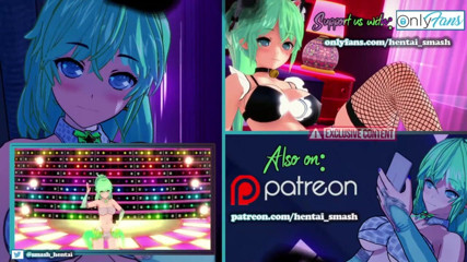 Hentai Smash: Cute redheaded vtuber Houshou Marine fingers her pussy on the...