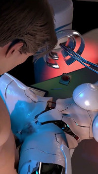 Testing the Pussy of a Half Assembled Sex Robot Girl