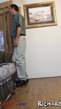 Stepbrother Films Shy Teen Stepsister Blushing at the Sight of Old Man's Huge Cock