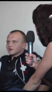 Blonde babe gets fucked by her partner after the interview