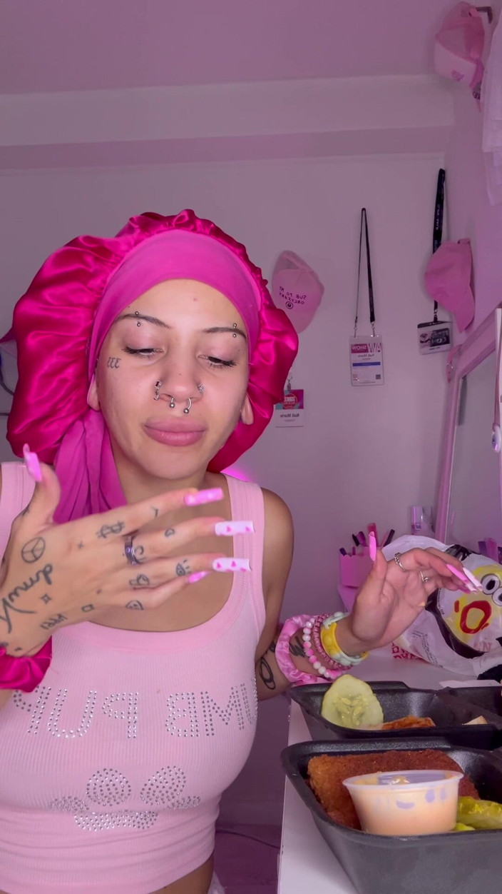 Nali Marie: Spicy Food Mukbang Overeating Facestuffing Petite Girl Eating Hot Food...