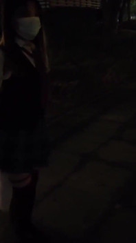 Hs19-a Girl in a School Uniform Was Bound Wander the Streets