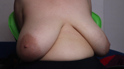 Lena Rose: Lena oiling her big natural boobs with big areolas